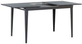 Bővíthető Étkezőasztal Fekete Színben 120/160 x 80 cm NORLEY  Beliani