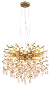 Globo 64138H1G - Kábeles csillár QUEENA 8xE14/40W/230V arany