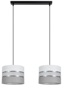 Csillár zsinóron CORAL 2xE27/60W/230V fehér/szürke