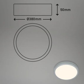Briloner 3703-014-LED Mennyezeti lámpa RUNA LED/24W/230V 3000K pr.38 cm ezüst