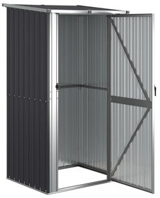 antracitszürke horganyzott acél kerti fészer 118,5x97x209,5 cm