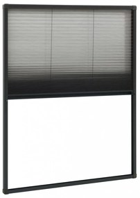 antracitszürke alumínium pliszé ablakszúnyogháló 80 x 100 cm