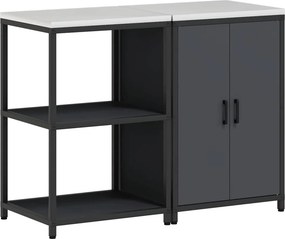 vidaXL Konyhai Tároló Készlet 2 pcs Antracit Hidegen hengerelt acél