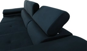 Sarokülőgarnitúra, kék, jobbos kivitel, AMARETA