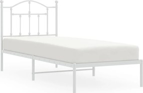 vidaXL fehér fém ágykeret fejtámlával 80x200 cm