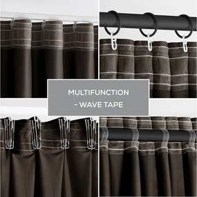 Barna bársony dimout (részleges sötétítő) függöny 140x270 cm – Restilo