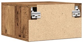 Éjjeli szekrények 2 db Fali felfüggesztett Régi fa 35x35x20 cm