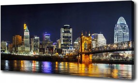 Vászonkép Ohio folyó éjszaka 100x70 cm