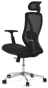 Fekete Hálós Irodai Szék, Szinkron Mechanikával. KA-S258 BK