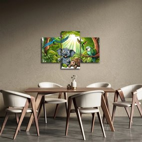 Kép - Vidám állatkák (90x60 cm)