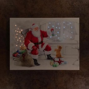 Falikép NEXOS Santa Claus 30 x 40 cm - 40x LED