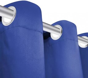 2 db kék sötétítőfüggöny fém függönykarikákkal 135 x 175 cm