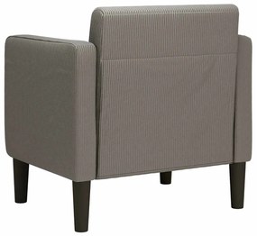 világosszürke kordbársony szövet kanapészék karfás szék 54 cm