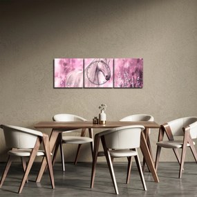 Kép - Festett ló (órával) (90x30 cm)