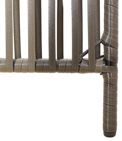 szürke 5-paneles polyrattan térelválasztó