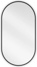 Mexen Loft ovális fürdőszobai tükör 75 x 40 cm, fekete keret - 9851-075-040-000-70