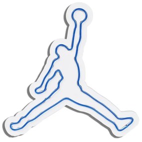 Műanyag LED-es fali dekoráció, Basketball - Blue