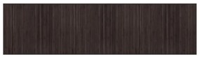 négyszögletű sötétbarna bambusz szőnyeg 80 x 300 cm