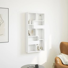 fehér szerelt fa faliszekrény 50 x 15 x 100 cm