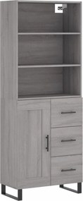 vidaXL szürke sonoma szerelt fa magasszekrény 69,5 x 34 x 180 cm