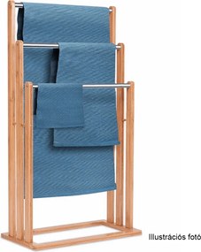 Törülközőtartó, bambusz/fehér, KOMO NEW