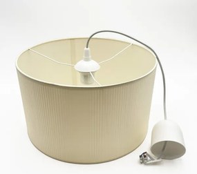 SIRJA PLISADO kábeles csillár, 1xE27/15W/230V, átmérő 35 cm, krémszínű