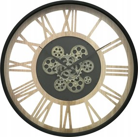 Fém Óra Fekete Barna 57cm 60-AS Üzemmódokkal