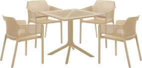 Kerti asztal, szürkésbarna Taupe, DENTON NEW