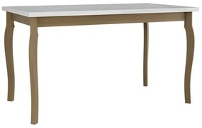 Asztal Victorville 331Sonoma tölgy, Fehér, 78x80x140cm, Hosszabbíthatóság, Laminált forgácslap, Fa