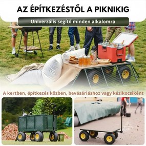 HECTOR szállítókocsi, max. 550 kg, 110x75x52 cm, zöld Gardebruk