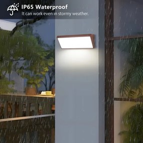 Brilagi - LED kültéri fali lámpa érzékelővel TRIANGLE LED/42W/230V barna IP65