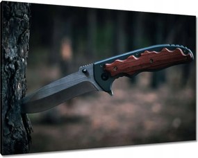 Vászonkép 100x70 Kés a fa kérgébe szúrva