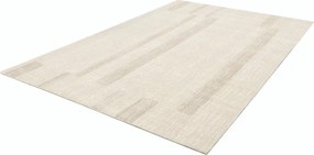 Bézs gyapjú szőnyeg 160x240 cm Agnus Brush Lines – Agnella