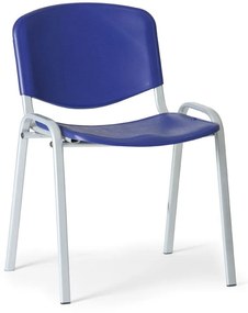 ISO műanyag szék - szürke lábak, kék