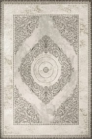 120x170 cm Klasszikus Díszszes Szőnyeg Garda Finom Mintás Szürke Krém Bézs