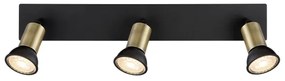 Globo 57998-3B - Spotlámpa DREW 3xGU10/35W/230V fekete/réz