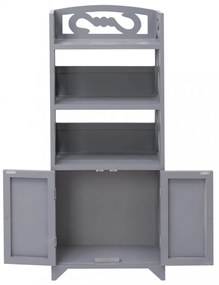 szürke császárfa fürdőszobaszekrény 46 x 24 x 116 cm
