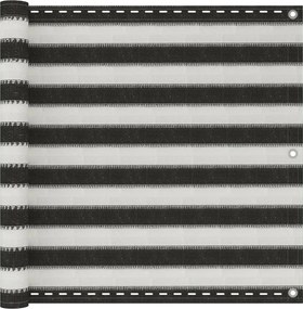 vidaXL antracitszürke-fehér HDPE erkélynapellenző 90 x 500 cm