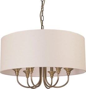 COSMOLIGHT P06871BR-WH ABU DHABI Ernyős Függesztett Lámpa Fehér, Sárgaréz E14 IP20