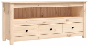 tömör fenyőfa TV-szekrény 114x35x52 cm