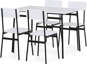 4 személyes fehér MDF étkezőgarnitúra 110x70x76 cm – AUT-O2155 WT