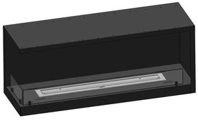 InFire - Sarok BIO kandalló 110x45 cm 3kW fekete