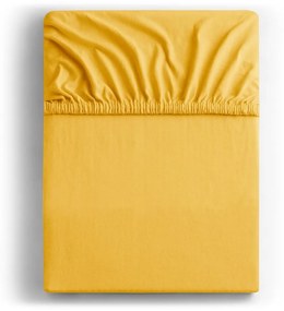 Amber Collection sárga lepedő, 180-200 x 200 cm - DecoKing