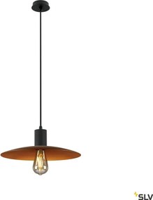 SLV 1007658 LALU Hengeres Függesztett Lámpa Fekete E27 IP20