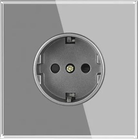Elektromos aljzat Kontakt edzett üveg szürke