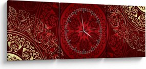 Kép - Arany mandalák (órával) (90x30 cm)