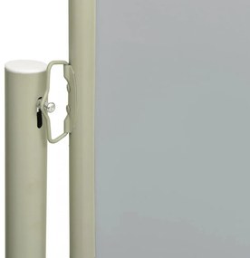 szürke behúzható oldalsó terasznapellenző 220 x 600 cm