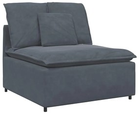 sötétszürke moduláris kanapé párnákkal