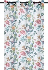 Emmy Függöny 140x260 cm Fehér Növény motívummal Modern Ablak Dekoráció