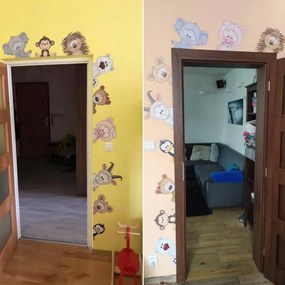 INSPIO Gyerekszoba falmatrica - ZOO az ajtó körül